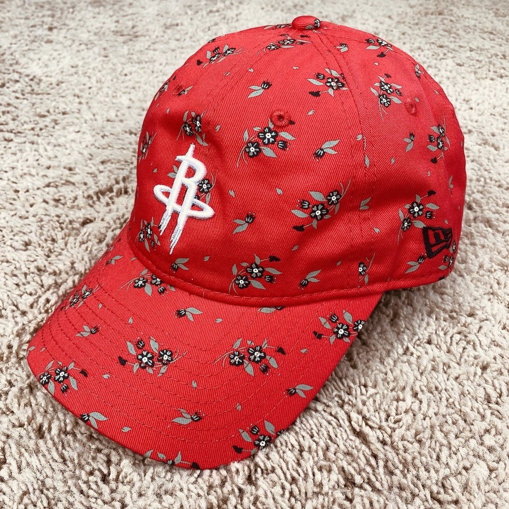 Houston Rockets MLB New Era‎ 9TWENTY Womens Hat Red Floral Bloom Adjustable Cap